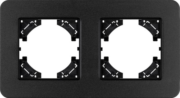 Рамка для выключателей и розеток Arlight FRM-AKIRY-SFAL-2-BK / 049738 - фото