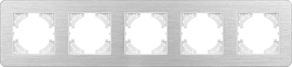 Рамка для выключателей и розеток Arlight FRM-AKIRY-AL-5-SR / 049734 - фото