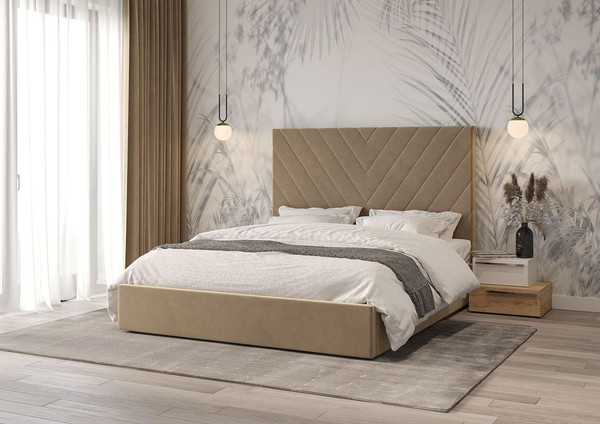 Двуспальная кровать Bravo Мебель Ирма 160х200 без ПМ Стандарт 1 вариант