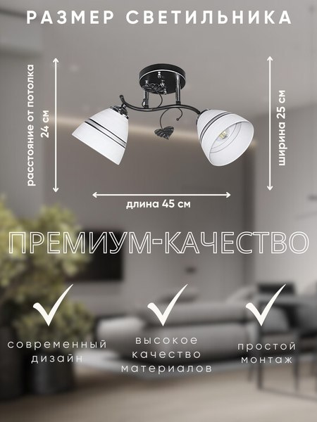 Потолочный светильник Aitin-Pro НПБ 02-2x60-101 / 5722/2