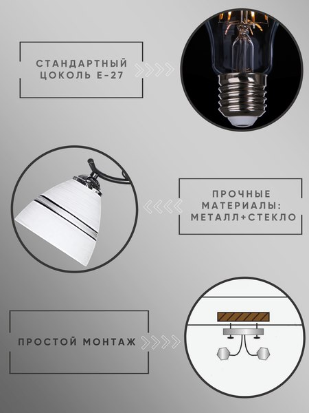 Потолочный светильник Aitin-Pro НПБ 02-2x60-101 / 5722/2