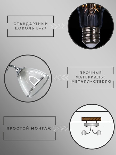 Потолочный светильник Aitin-Pro НПБ 02-2x60-101 / 6042/2