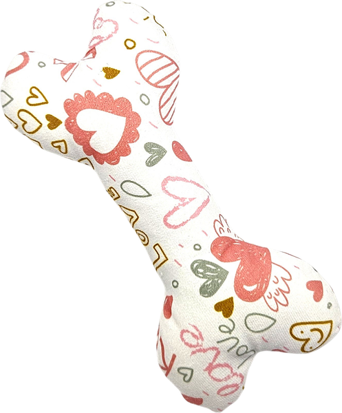 Игрушка для собак КотикиСобачки Кость с сердечками / DT-24 - фото