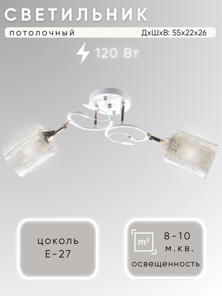 Потолочный светильник Aitin-Pro НПБ 02-2x60-101 / 6068/2 - фото