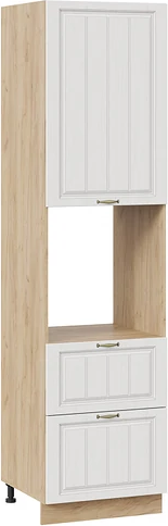 Шкаф-пенал кухонный ТриЯ Лина 1П6Я2 с одной дверью и двумя ящиками - фото