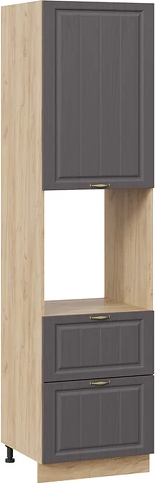 Шкаф-пенал кухонный ТриЯ Лина 1П6Я2 с одной дверью и двумя ящиками - фото