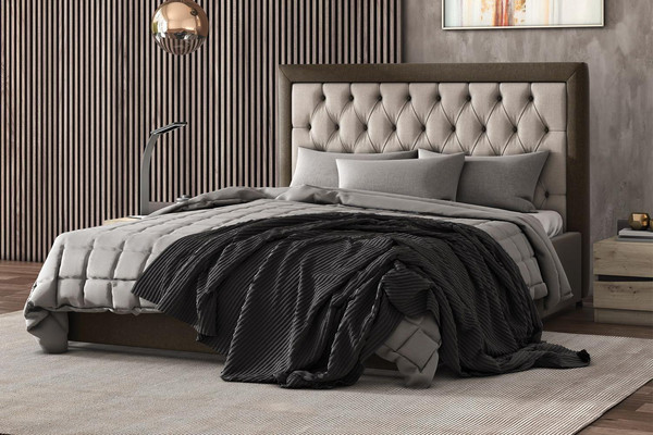 Двуспальная кровать Bravo Мебель Мартина 160х200 без ПМ Стандарт 1 вариант