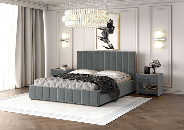 Двуспальная кровать Bravo Мебель Нельсон 180х200 без ПМ Стандарт 2 вариант