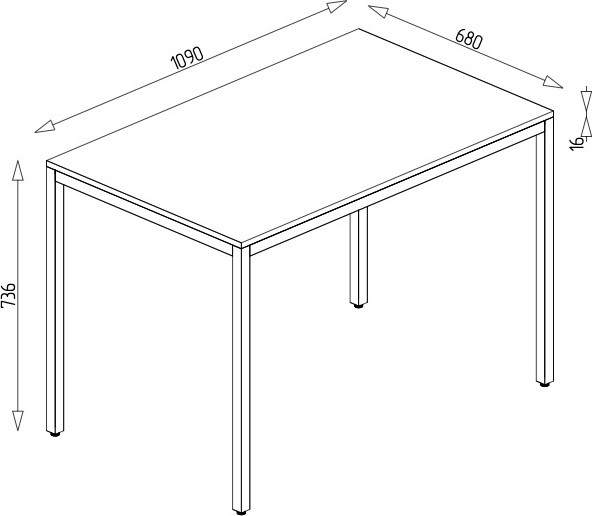 Обеденный стол Senira Хорс 109х68 / Х-п-11-16