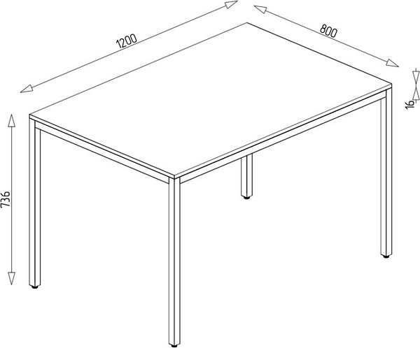 Обеденный стол Senira Хорс 120х80 / Х-п-12-16