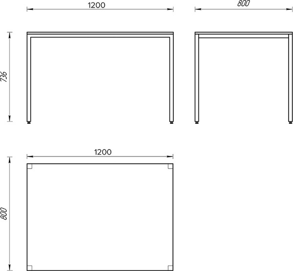 Обеденный стол Senira Хорс 120х80 / Х-п-12-16