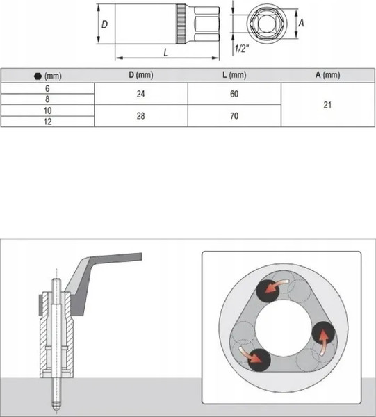 Набор шпильковертов H-D HDB-HD-0620