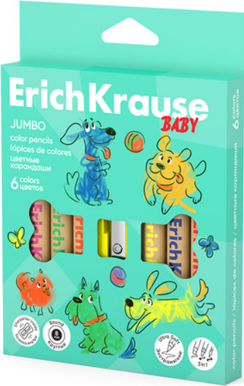 Набор цветных карандашей Erich Krause Baby Jumbo / 63599 - фото