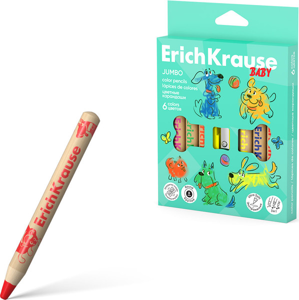 Набор цветных карандашей Erich Krause Baby Jumbo / 63599