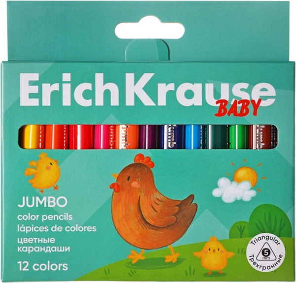 Набор цветных карандашей Erich Krause Baby Jumbo / 61779 - фото
