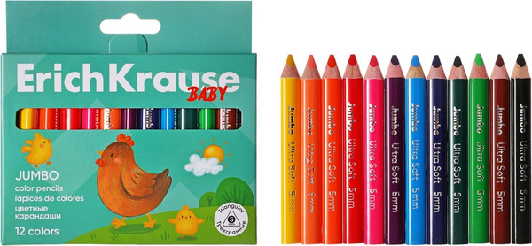 Набор цветных карандашей Erich Krause Baby Jumbo / 61779