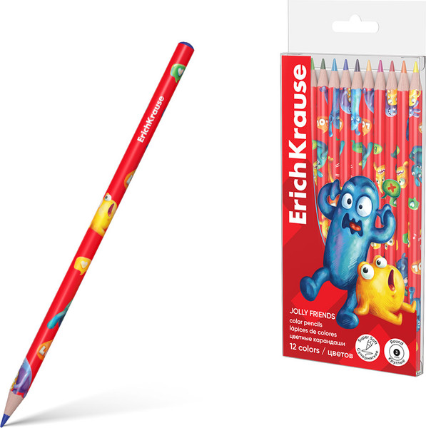 Набор цветных карандашей Erich Krause Jolly Friends / 62931