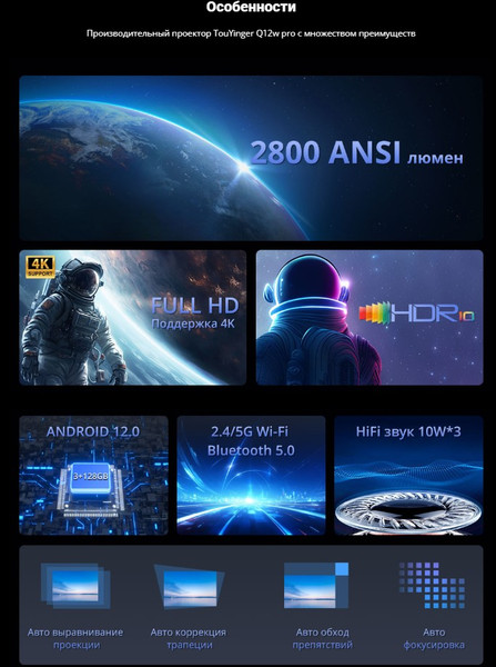 Проектор Touyinger Q12W Pro