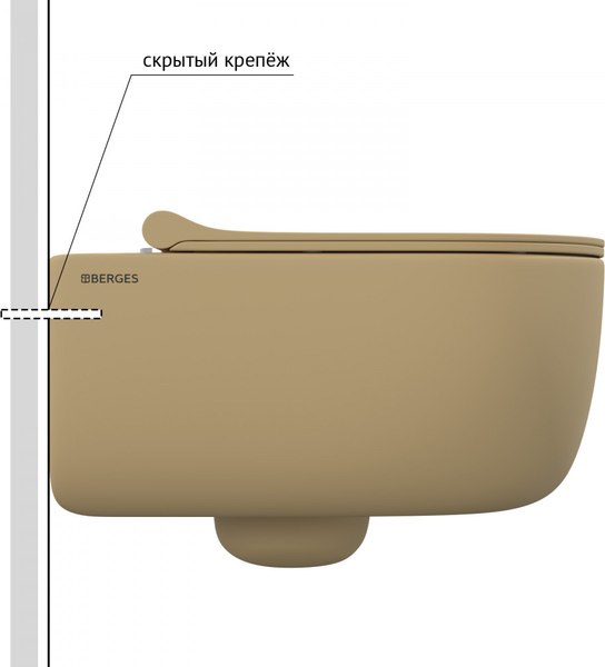Унитаз подвесной Berges Ego XL Rimless / 083211