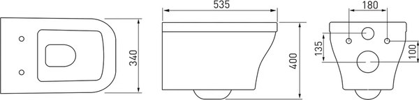 Унитаз подвесной Berges Strati 53.5 / 081006