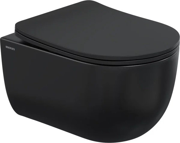 Унитаз подвесной Berges Ventas Black Rimless / 082015 - фото