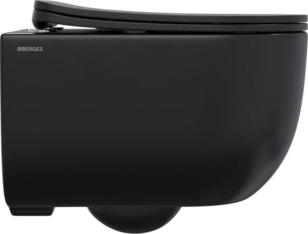 Унитаз подвесной Berges Ventas Black Rimless / 082015
