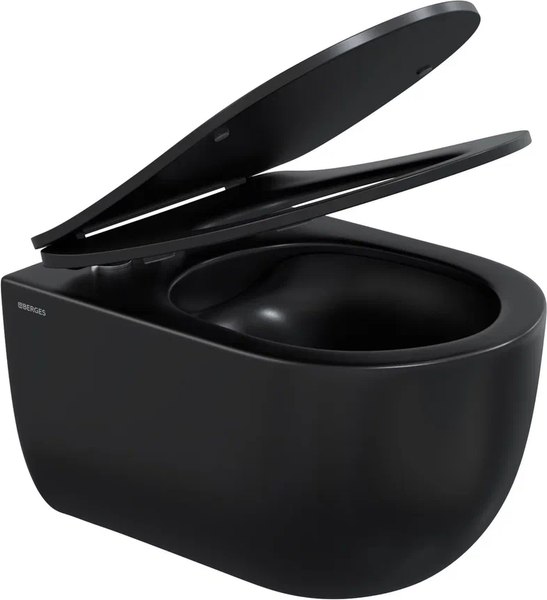 Унитаз подвесной Berges Ventas Black Rimless / 082015