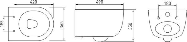 Унитаз подвесной Berges Ventas Black Rimless / 082015
