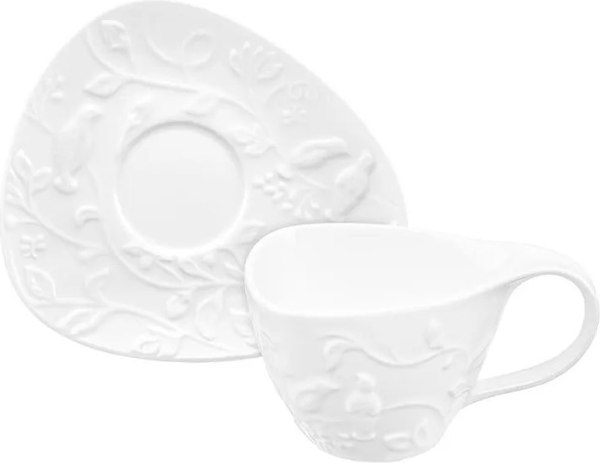 Чашка с блюдцем Elan Gallery Птички на ветке / 540940 - фото