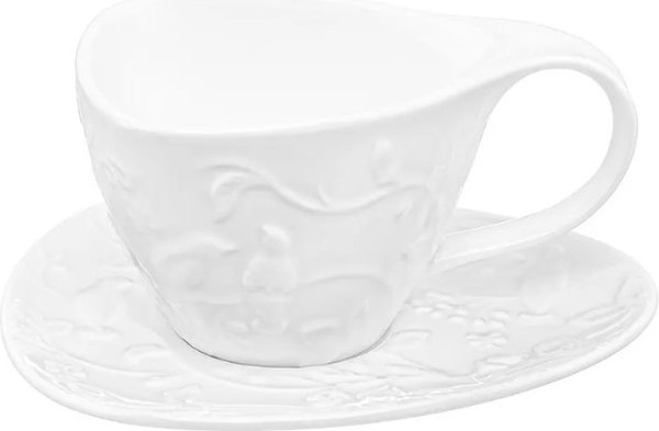 Чашка с блюдцем Elan Gallery Птички на ветке / 540940