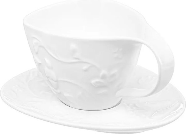 Чашка с блюдцем Elan Gallery Птички на ветке / 540940