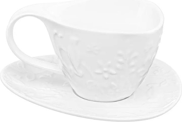 Чашка с блюдцем Elan Gallery Птички на ветке / 540940