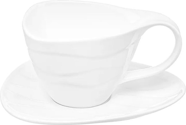 Чашка с блюдцем Elan Gallery Айсберг волны / 540941
