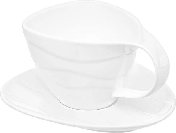 Чашка с блюдцем Elan Gallery Айсберг волны / 540941
