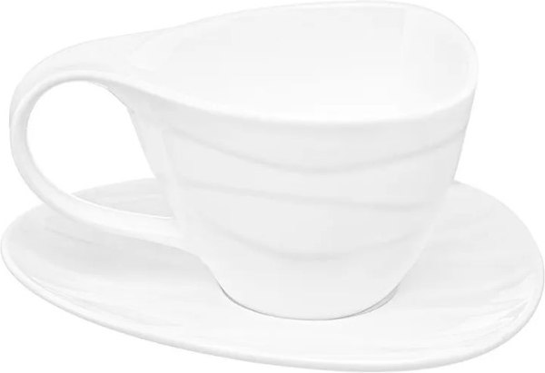 Чашка с блюдцем Elan Gallery Айсберг волны / 540941