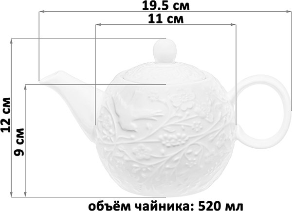 Заварочный чайник Elan Gallery Райский сад / 630111
