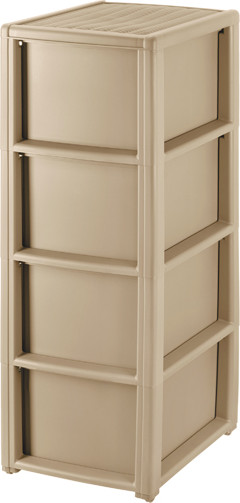 Комод пластиковый El Casa Elegance 4-х секционный / 640589