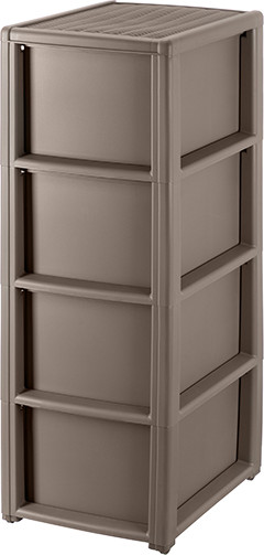 Комод пластиковый El Casa Elegance 4-х секционный / 640543