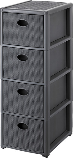 Комод пластиковый El Casa Elegance 4-х секционный / 640541 - фото