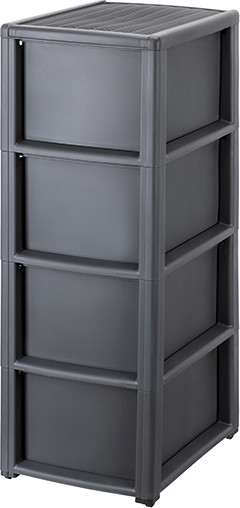 Комод пластиковый El Casa Elegance 4-х секционный / 640541