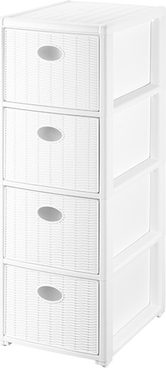 Комод пластиковый El Casa Elegance 4-х секционный / 640540 - фото