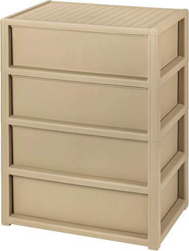 Комод пластиковый El Casa Elegance 4-х секционный / 640283