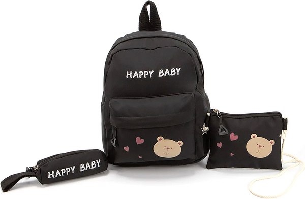 Детский рюкзак Ecotope С пеналом и сумочкой / 287-2005-BLK - фото