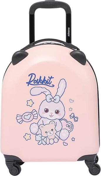 Чемодан на колесах Ecotope Заяц / 324-E-1-16-PNK - фото