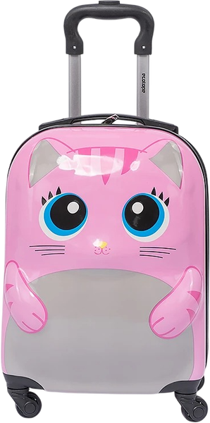 Чемодан на колесах Ecotope Кошка / 324-M-1-16-PNK - фото