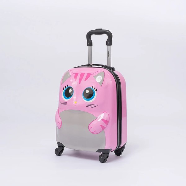Чемодан на колесах Ecotope Кошка / 324-M-1-16-PNK
