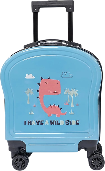 Чемодан на колесах Ecotope Динозавр / 324-S-1-16-NAV - фото