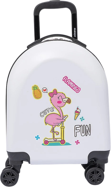 Чемодан на колесах Ecotope Фламинго / 324-Z-2-16-WHT - фото