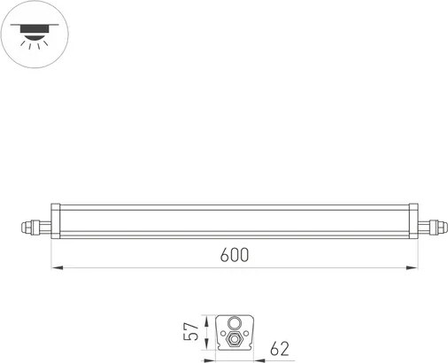 Светильник линейный Arlight ALT-TUBULAR-600-14W Day4000 WH 120deg / 049412