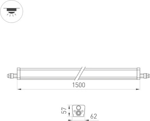Светильник линейный Arlight ALT-TUBULAR-1500-36W Day4000 WH 120deg / 049812